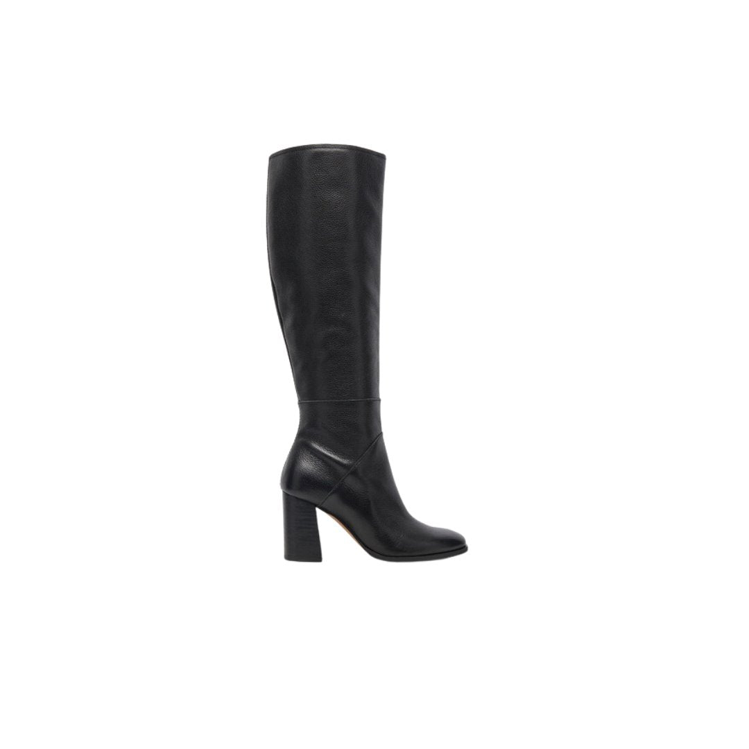 Fynn Leather Boot Onyx Shoes - Boots - Knee High Boots Dolce Vita 