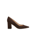 Zala Pump Suede Dark Brown Shoes - Pumps - High Marc Fisher 