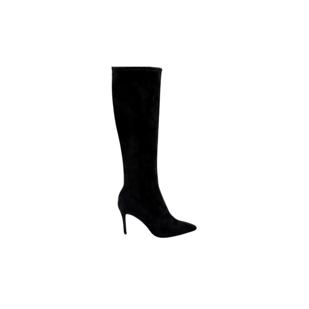 Giverny Boot Suede Black Shoes - Boots - Knee High Boots L'Agence Footwear 