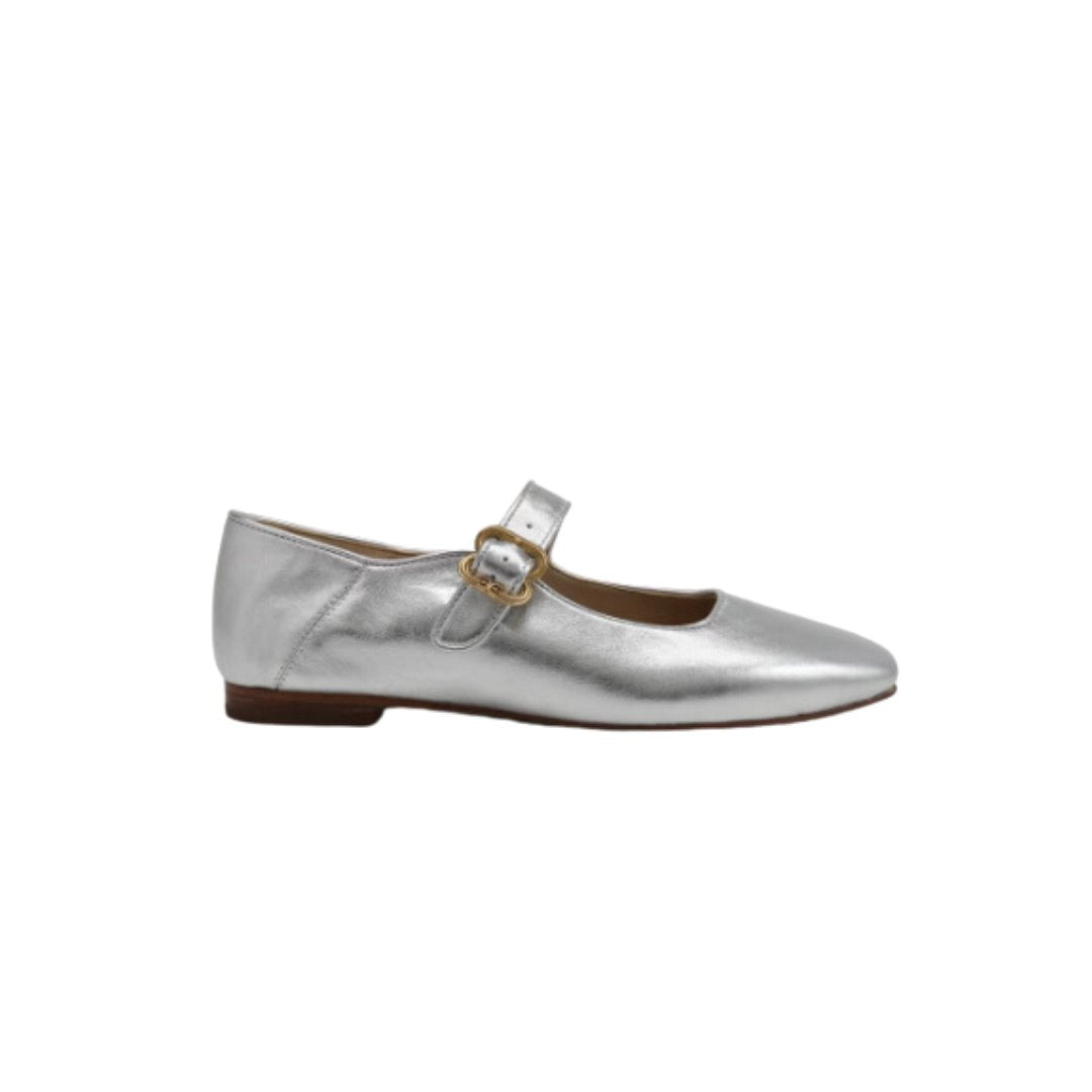 Michaela Mary Jane Soft Silver Shoes - Everyday Shoes Sam Edelman 