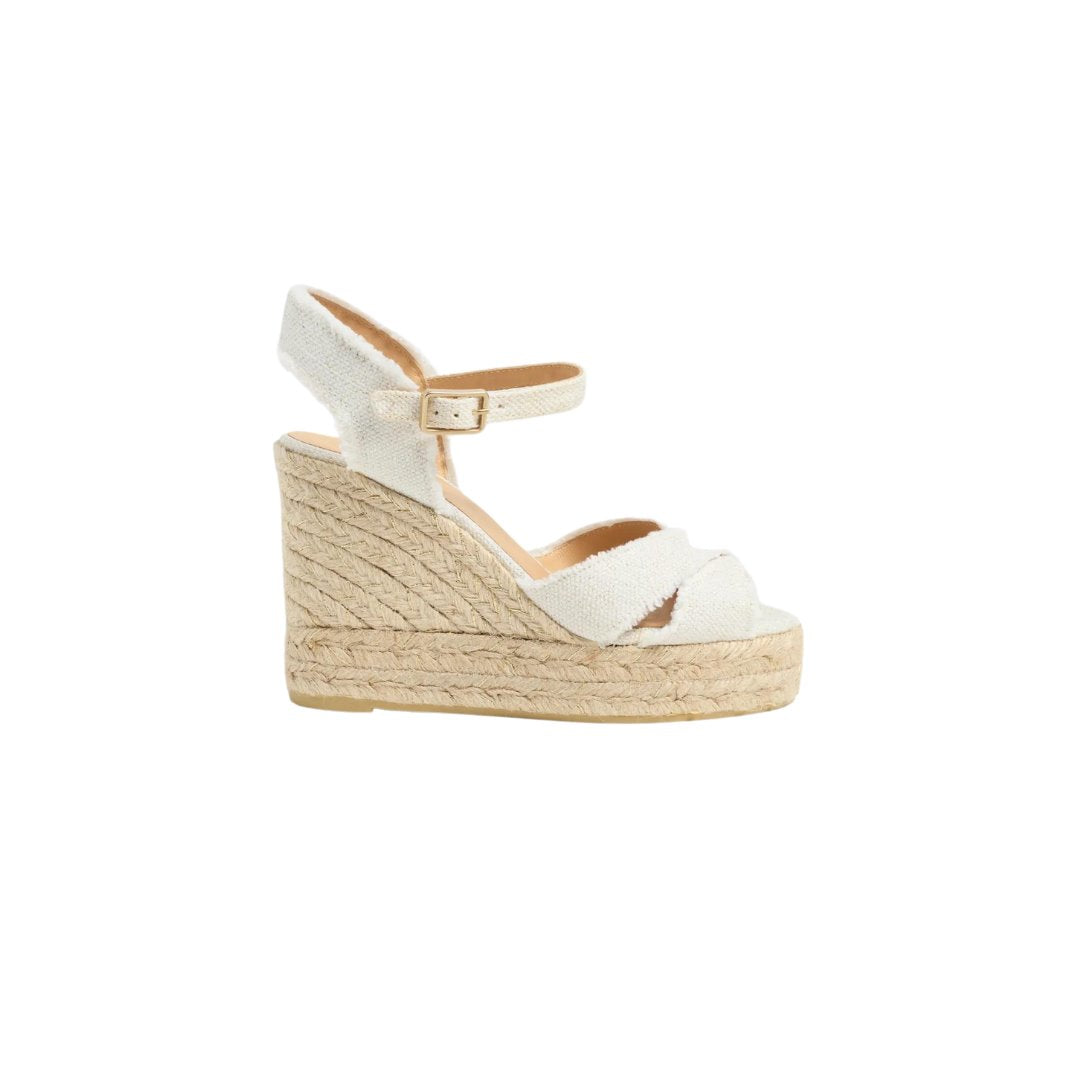 Bromelia Blanco Oro Shoes - Wedges - Espadrille Castaner 