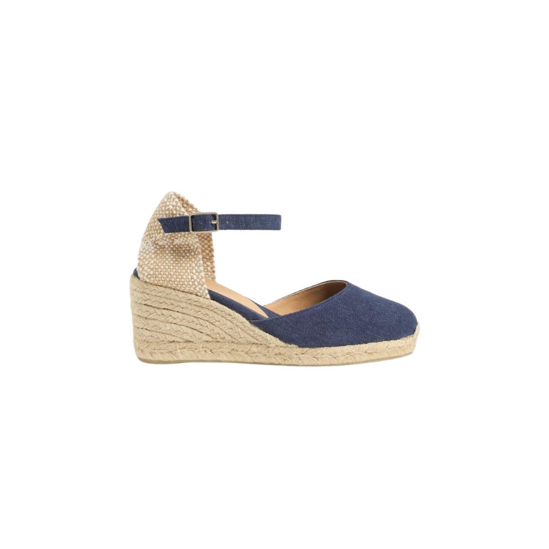 Carol Canvas Azul Oxford Shoes - Wedges - Espadrille Castaner 