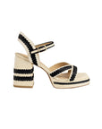 Vega Raffia Natural/ Negro Shoes - Wedges - Espadrille Castaner 