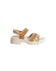 Crochet Tan Sandal Shoes - Sandals - Flat Sandals Piesanto 