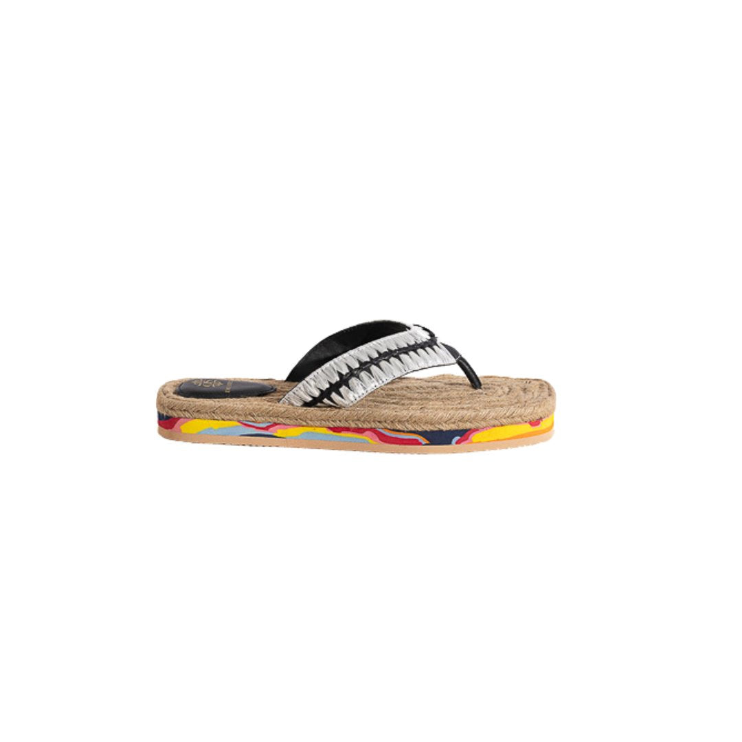 Lou Raffia Off White Shoes - Sandals - Flat Sandals De Siena 