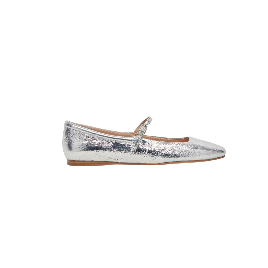 Reyes Ballet Flats Silver Shoes - Flats - Ballet Dolce Vita 