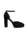 Addie Suede Black Shoes - Pumps - High Silent D 