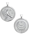 Peace Original Pendant Coin Silver 18" Drawn Link Necklaces Jane Win 