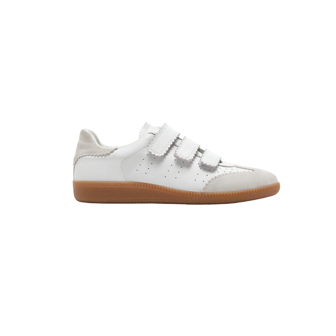 Seena Sneaker White Leather/Suede Sneakers Silent D 