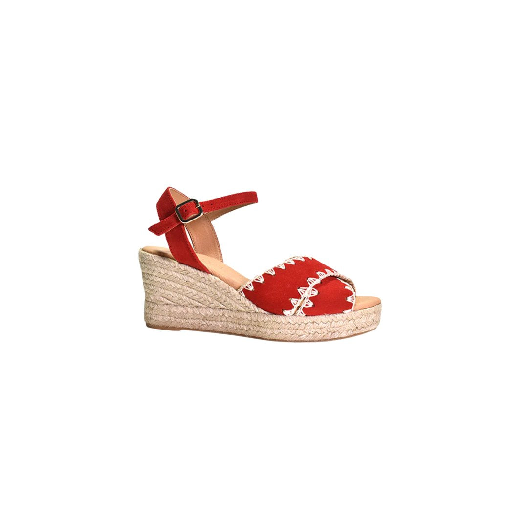 Ember Red Wedges - Espadrille Cordani 