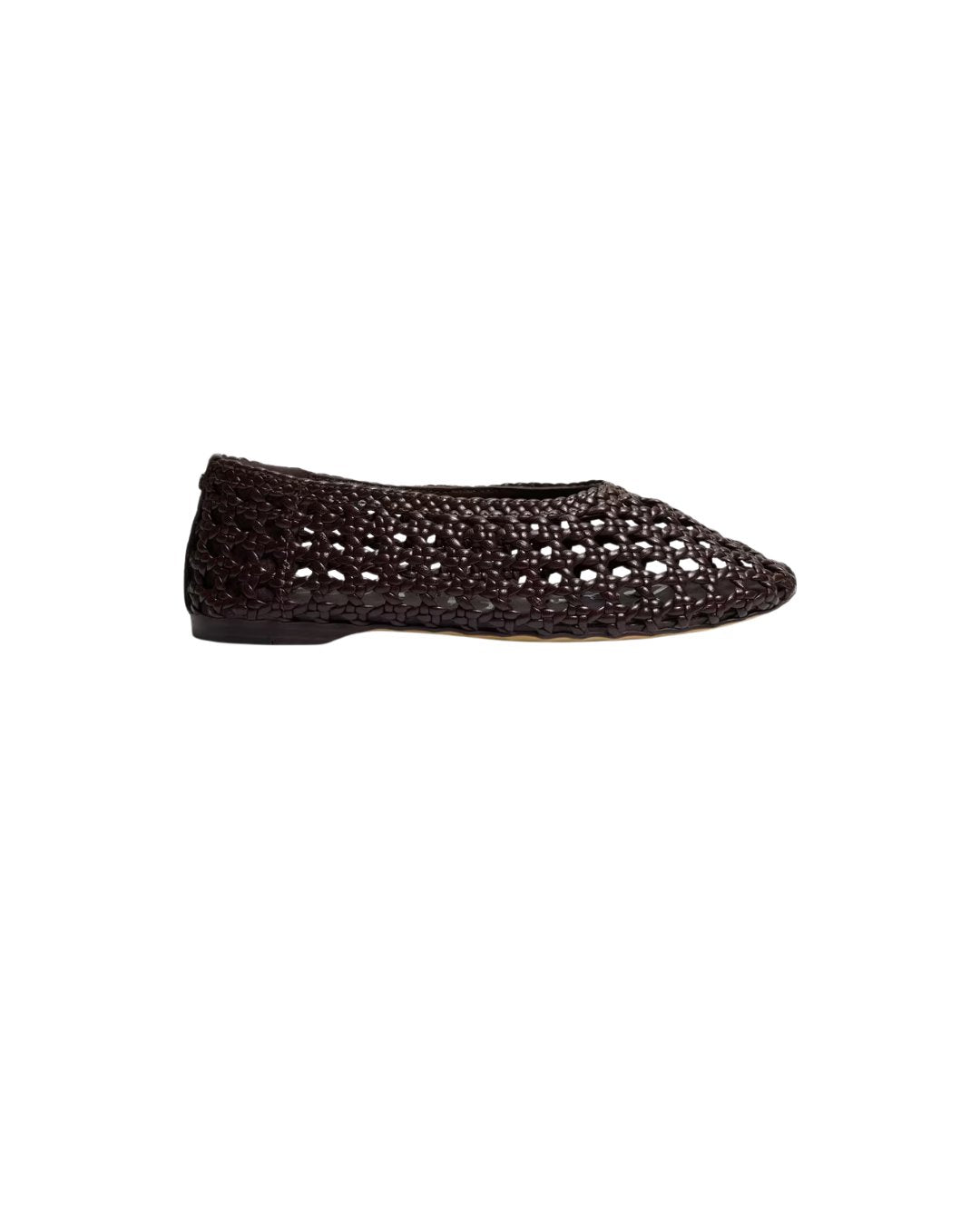 Shira Woven Leather Ballet Flat Dark Brown Flats - Ballet Sam Edelman 