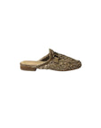 Cora Woven Loafer Mule Skin Flats - Mule Silent D 
