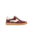 Notice Stitch Sneaker Oxblood Croco Embossed Leather Sneakers Dolce Vita 