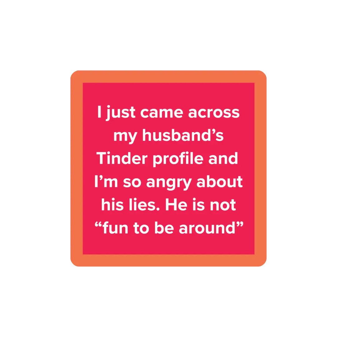 Tinder Coaster Home Decor - Tabletop Drinks On Me 