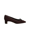 Rinda Pointed Toe Ballet Heel Chocolate Suede Pumps - Low Sam Edelman 