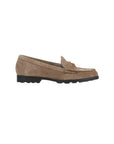 Penny Lug Suede Loafer Bark Flats - Loafer Veronica Beard - Shoes 