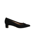 Rinda Pointed Toe Ballet Heel Black Suede Pumps - Low Sam Edelman 