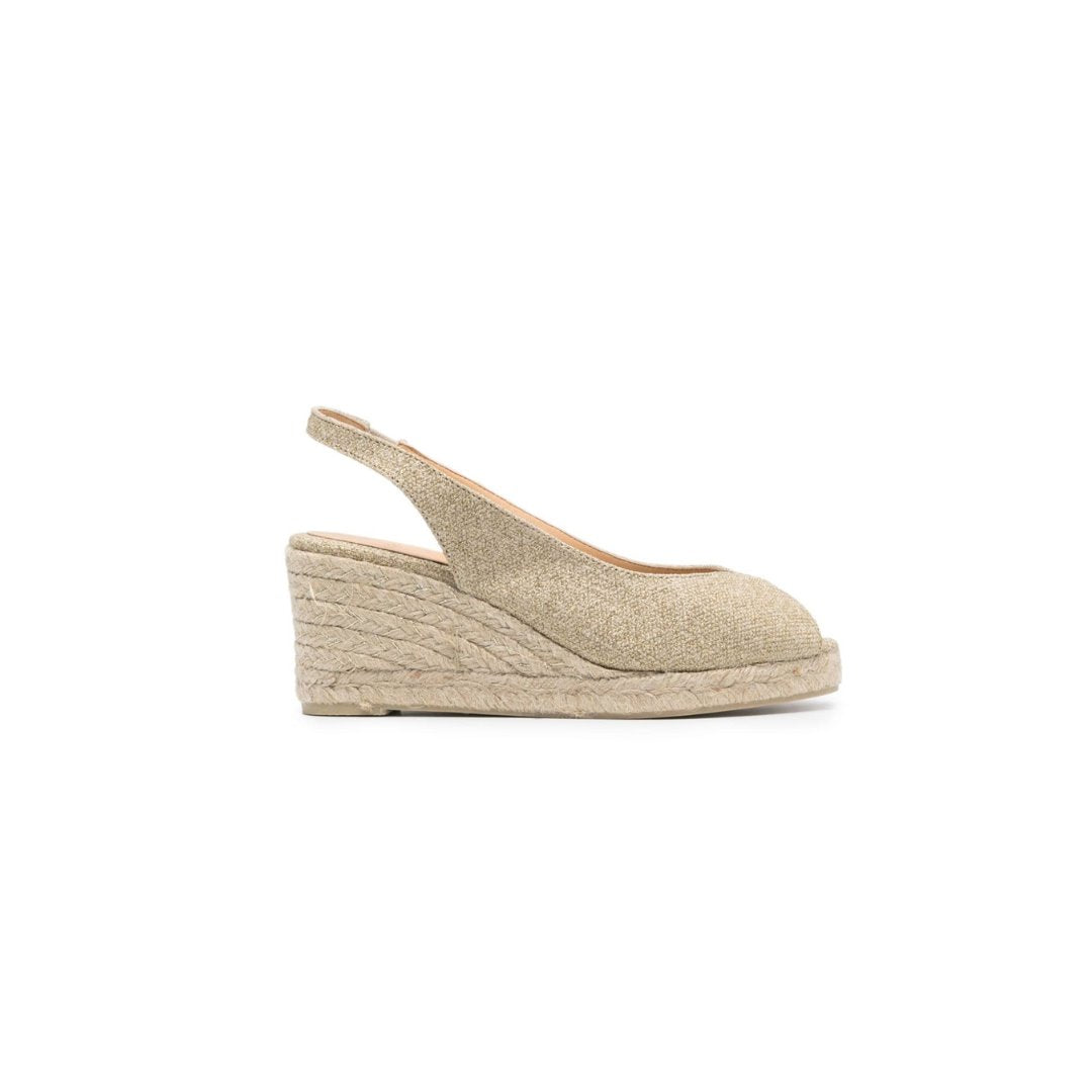 Barbara/ 6/ 032 Metalizado Oro Claro Wedges - Espadrille Castaner 40 