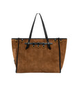 Large Marcella Cognac Suede Tote & Satchel Gianni Chiarini 