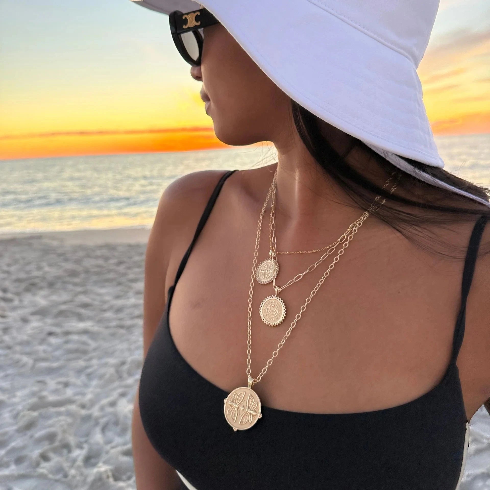 Sisters Forever Original Pendant Coin 18" Grande Rolo Necklaces Jane Win 