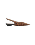 Netty Calf Hair Kitten Heel Slingback Mules Leopard Sandals - Heeled Sandals Sam Edelman 