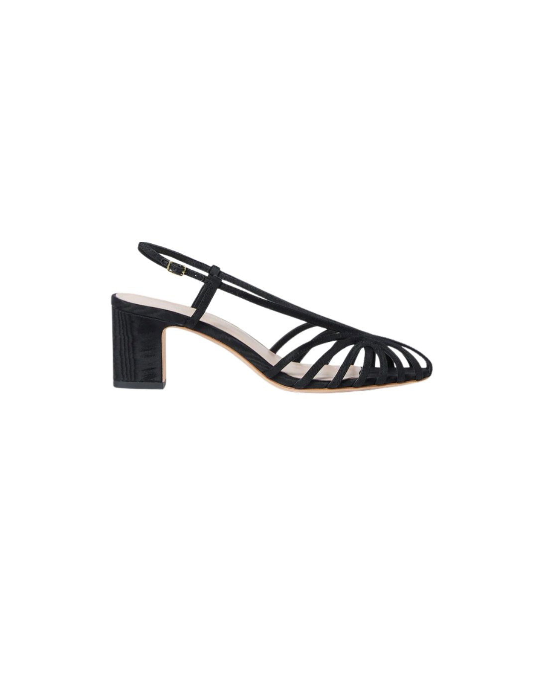 Priscilla Lattice Slingback Mid Heel Sandal Black Sandals - Heeled Sandals Loeffler Randall 