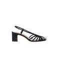 Priscilla Lattice Slingback Mid Heel Sandal Black Sandals - Heeled Sandals Loeffler Randall 