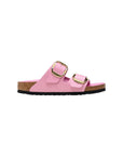 Arizona Big Buckle High Shine Leather Fondant Pink Shoes - Sandals - Flat Sandals Birkenstock 