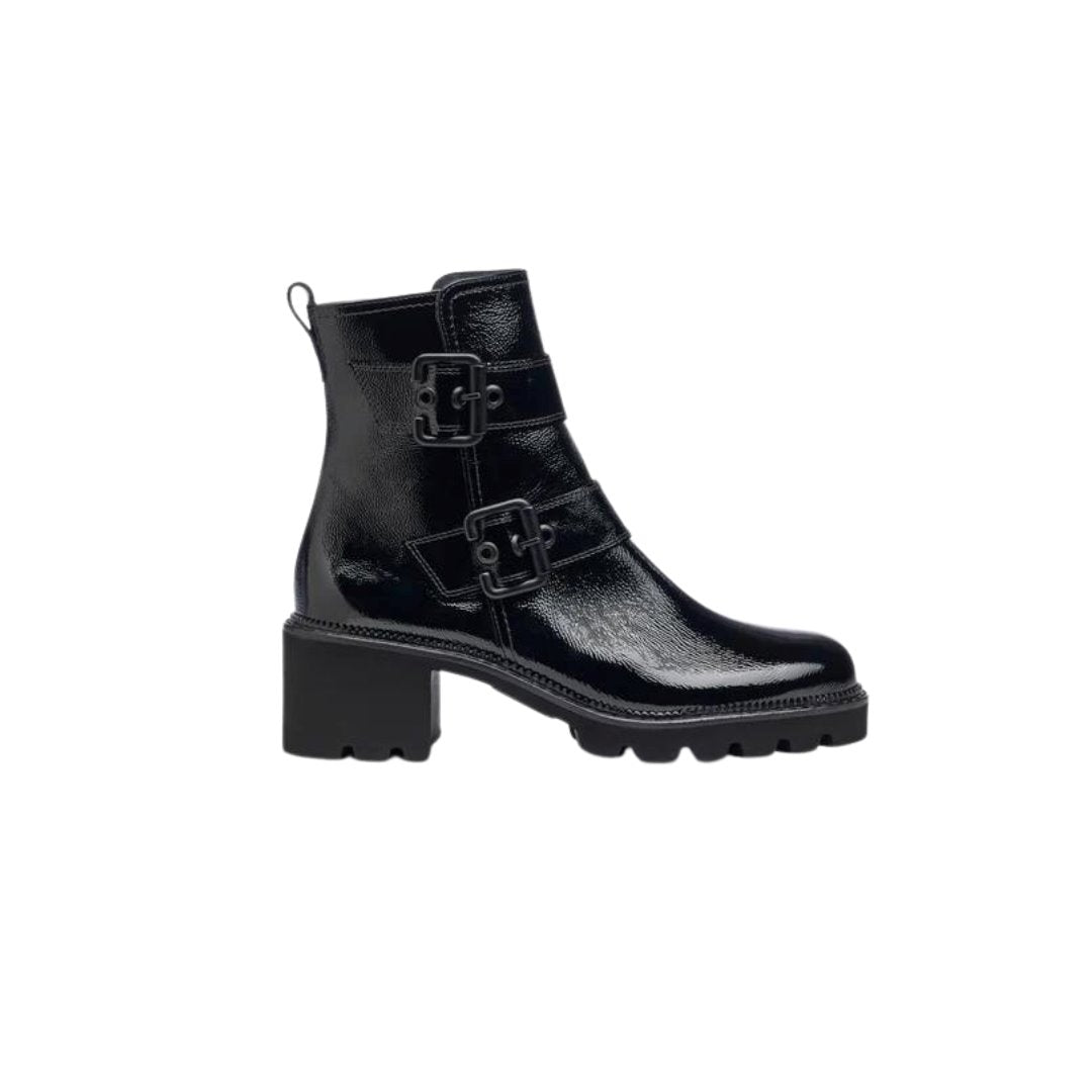 Westbrook Boot Black Crinkled Patent Boots - Booties Paul Green 