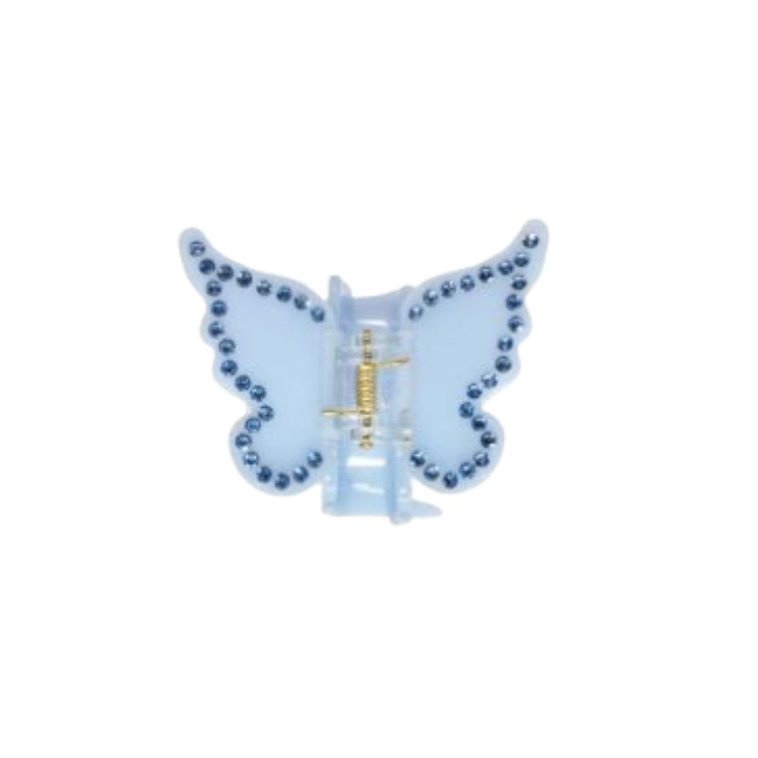 Mini Butterfly Clip Baby Blue Rhinestones Beauty & Hair Emi Jay 