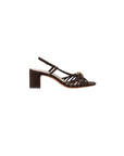 Minna Strappy Mid Heel Sandal With Hardware Brown Suede Sandals - Heeled Sandals Loeffler Randall 