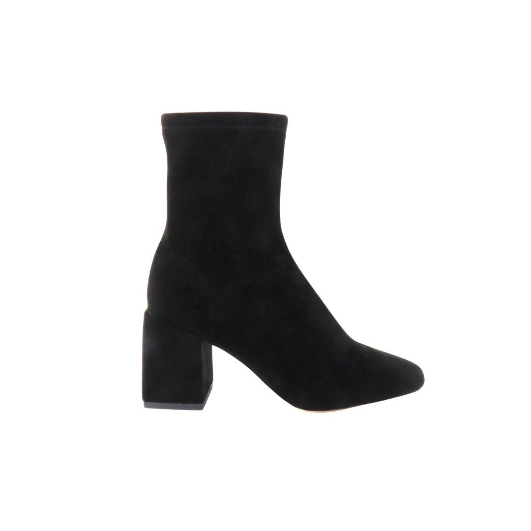 Carina Black Stretch Microsuede Boots - Booties Silent D 