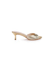 Chamonix Kitten Heel Mule Gold/Silver Sandals - Heeled Sandals L'Agence Shoes 