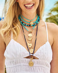 Protect Eye On Your Heart Pendant 16-18" Satellite Chain Necklaces Jane Win 