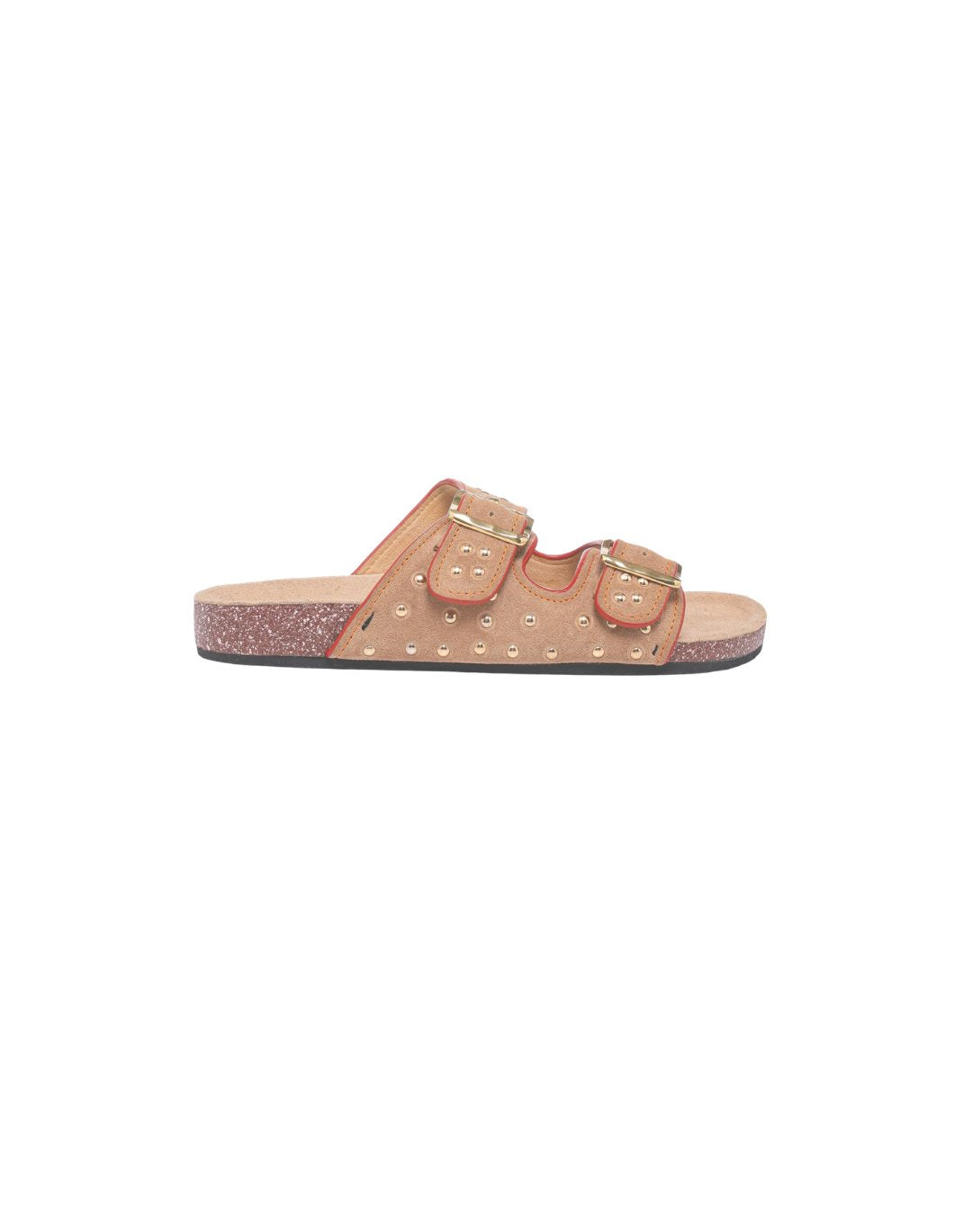 Odette Sandal Suede Off White Sandals - Flat Sandals Claris Virot 