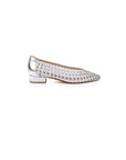 Alsace Ballet Flat Silver Leather Flats - Ballet L'Agence Shoes 