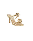 Linzy Gold Crackled Leather Sandals - Heeled Sandals Dolce Vita 