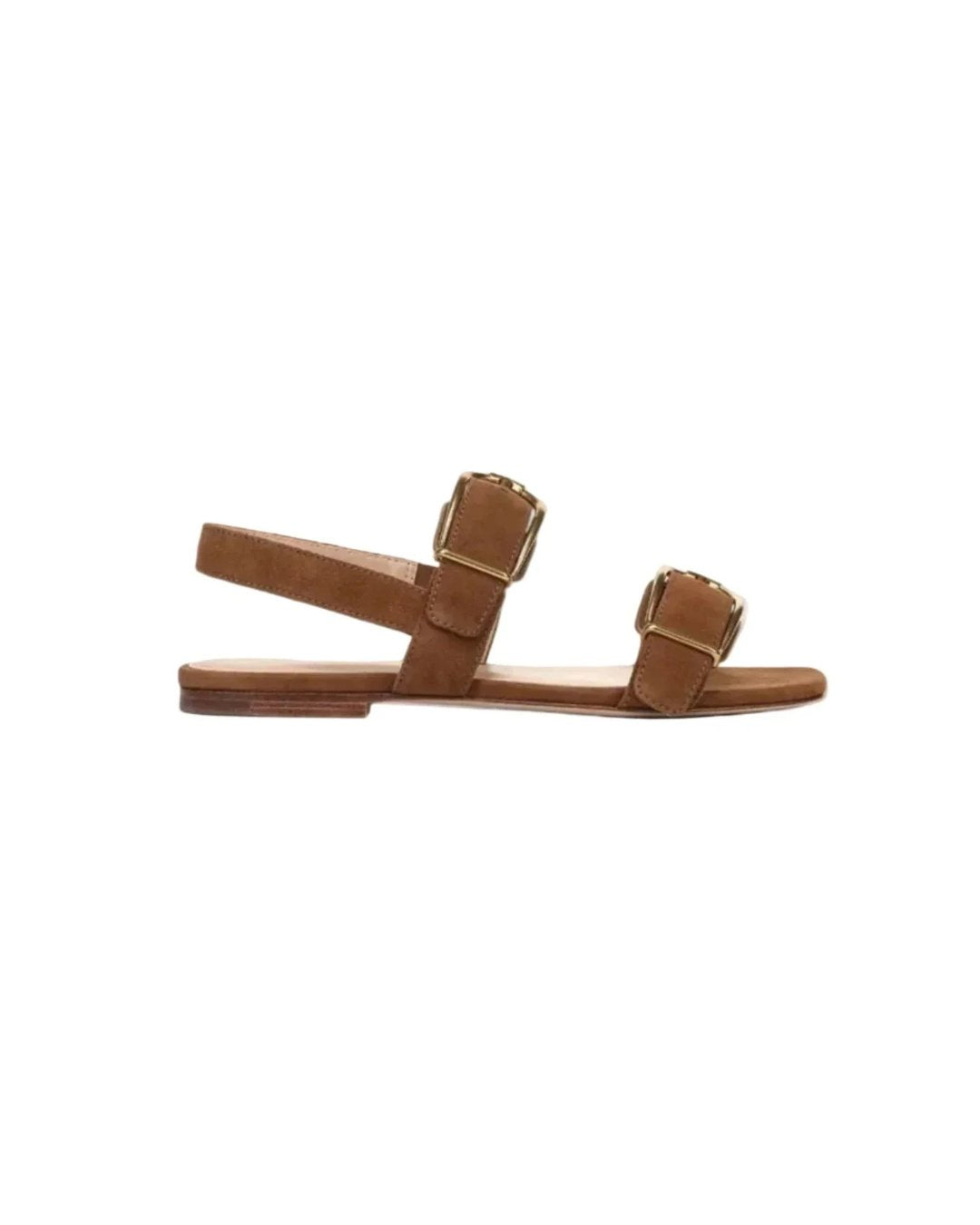 Maglio Suede Sandal Chestnut Sandals - Flat Sandals Veronica Beard - Shoes 