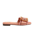 Bambi Slide Sandal Coral Raffia Sandals - Flat Sandals Sam Edelman 