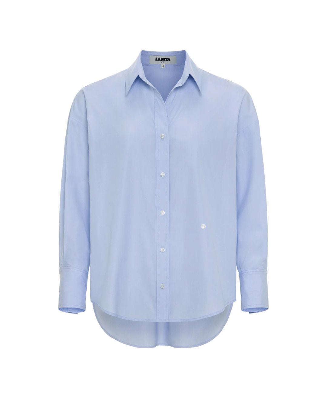 Frankie Oversized Menswear Shirt Light Blue Tops - Button Down Lafata 