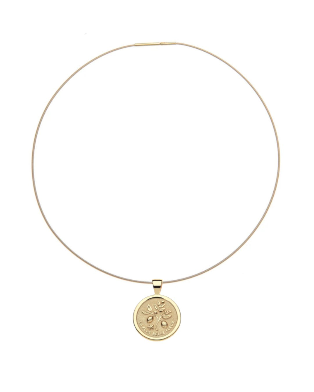 Gratitude Small Pendant Coin Omega Wire Necklaces Jane Win 