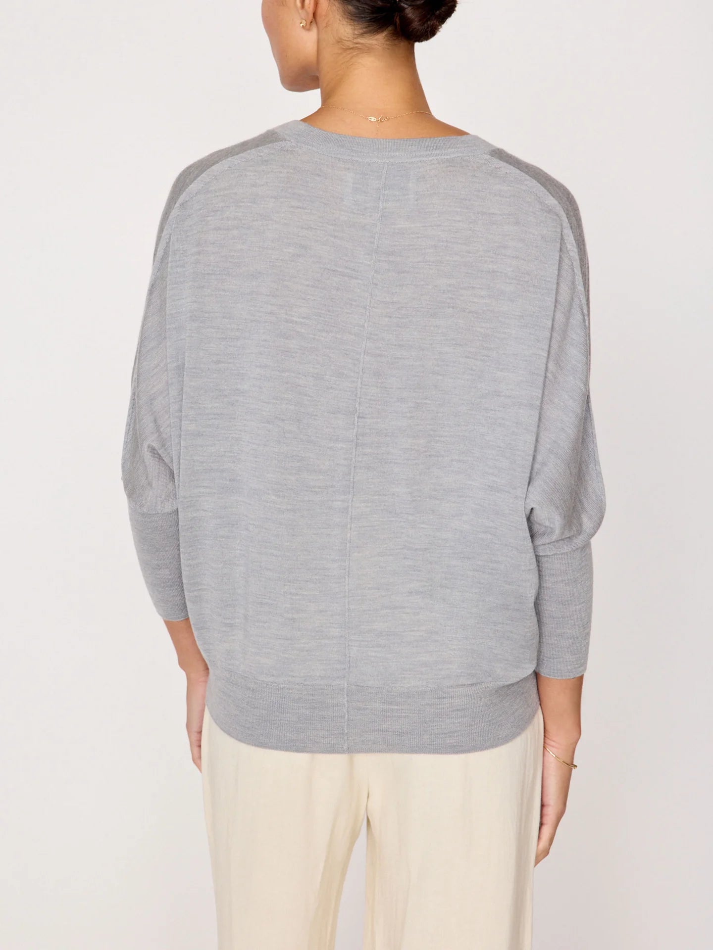 Ursa Knit Top Mineral Grey Melange Tops - Blouses Brochu Walker 