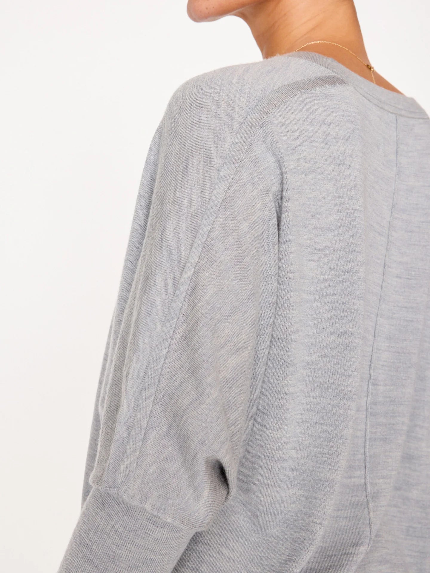 Ursa Knit Top Mineral Grey Melange Tops - Blouses Brochu Walker 