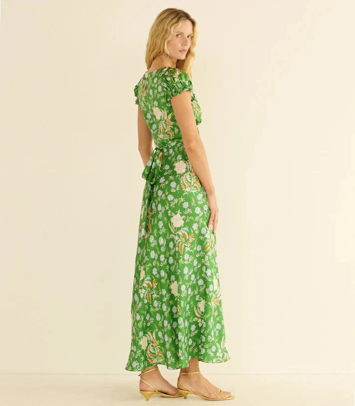 Valerine Dress Hollyhock Hills Emerald Dresses - Midi Doen 