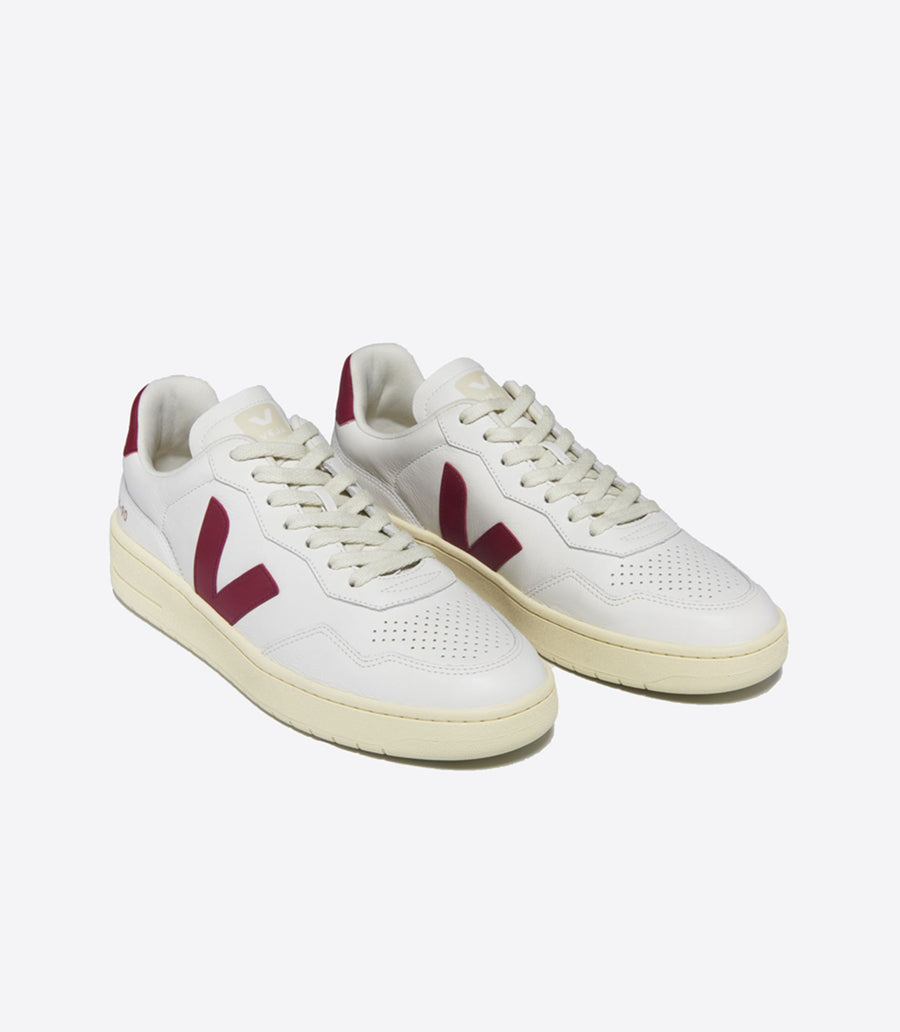 V-90 O.T Leather Ex White Marsala