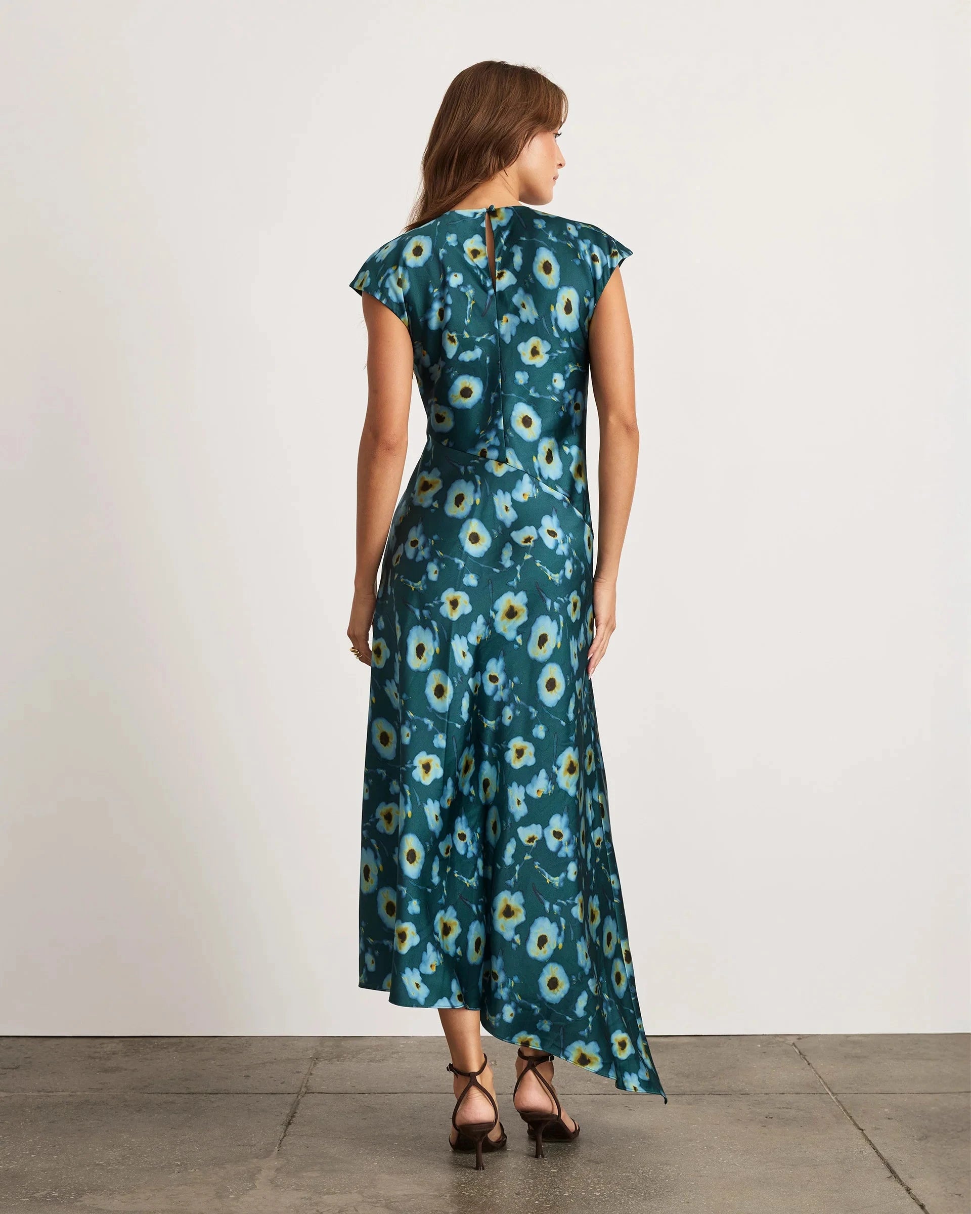 Violeta Dress Emerald Multi Dresses - Midi Tanya Taylor 