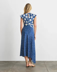 Violeta Dress French Blue/Cream Dresses - Maxi Tanya Taylor 