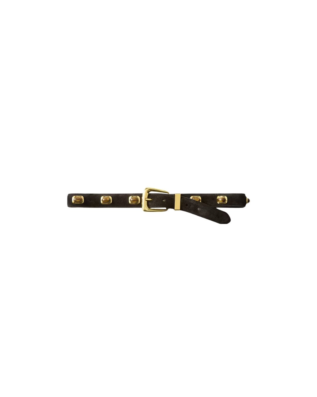 Stone Embellished Arch Belt Black Belts Veronica Beard 