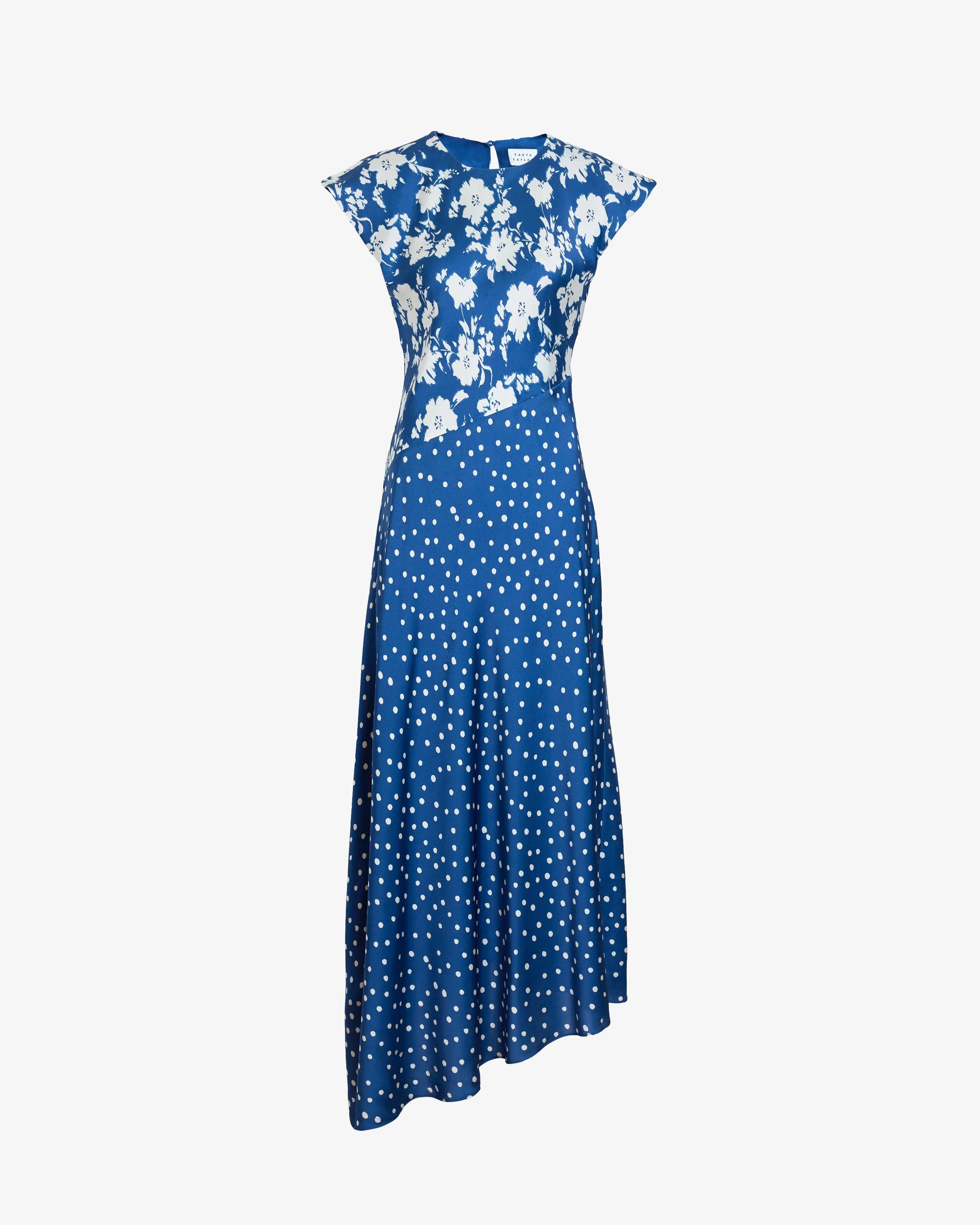 Violeta Dress French Blue/Cream Dresses - Maxi Tanya Taylor 