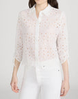 Paisley Eyelet Cinch Sleeve Shirt Tops - Blouses Frame 
